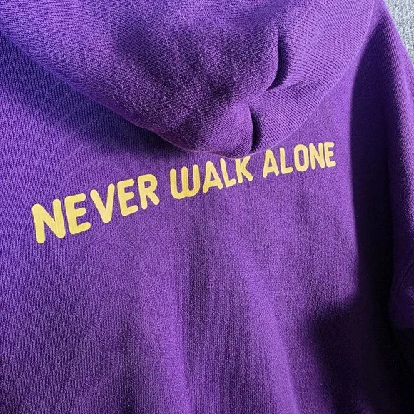 BTS Hoodie S K-pop Jimin You Never Walk Alone Purple Heavyweight - Picture 4 of 8
